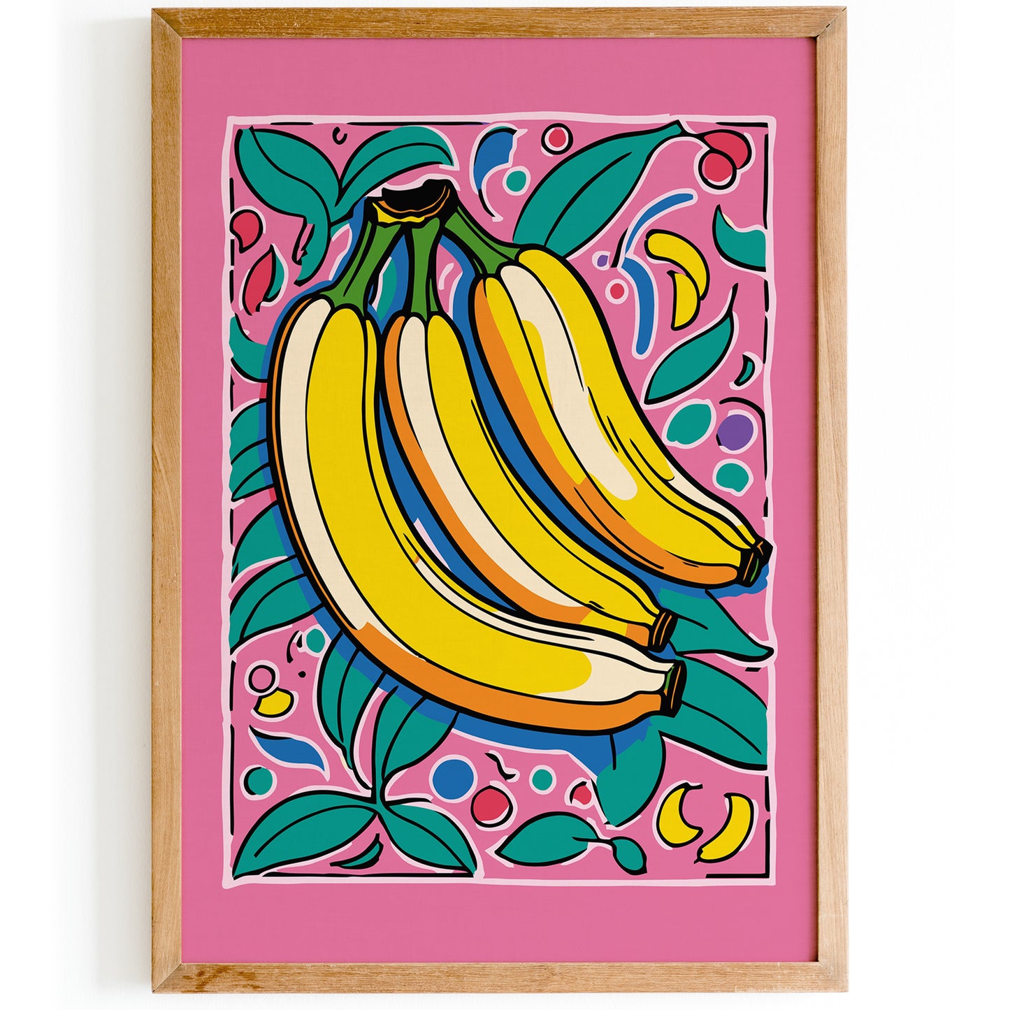 Retro Bananas Art Print