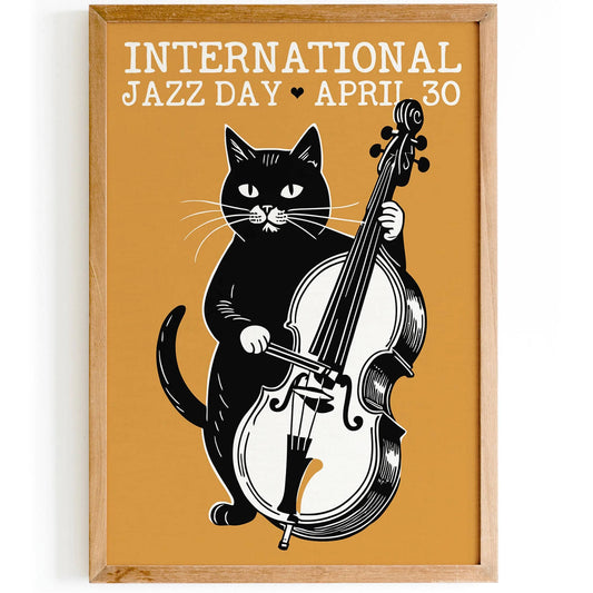 International Jazz Day Cat Poster