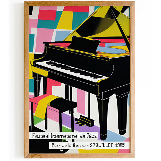 Festival International De Jazz 1985 Grand Piano Poster