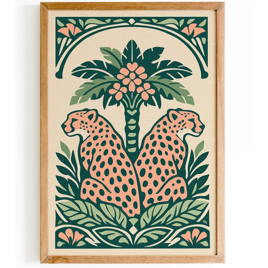 Jungle Bohemian Cheetah Wall Art Print