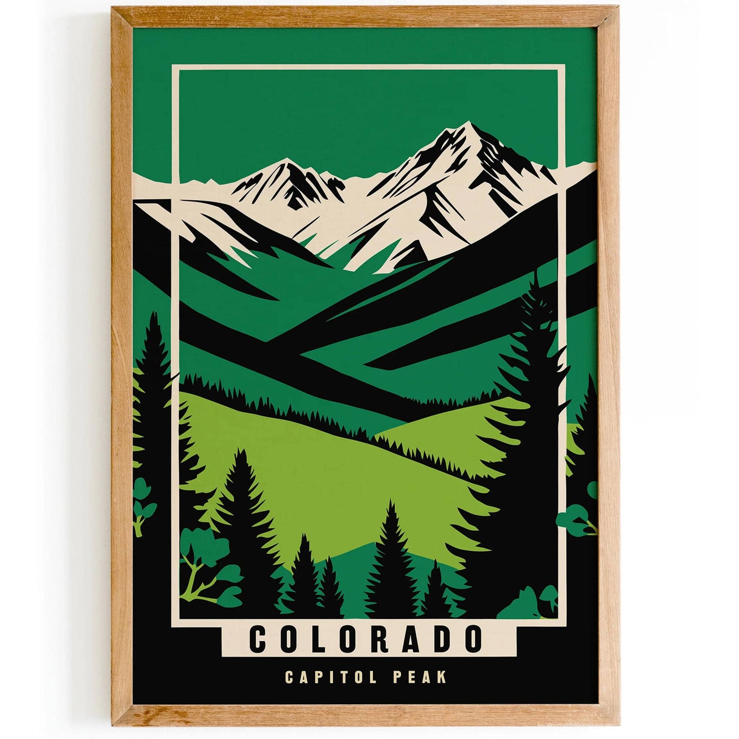 Colorado Capital Peak Green Poster - HypeSheriff