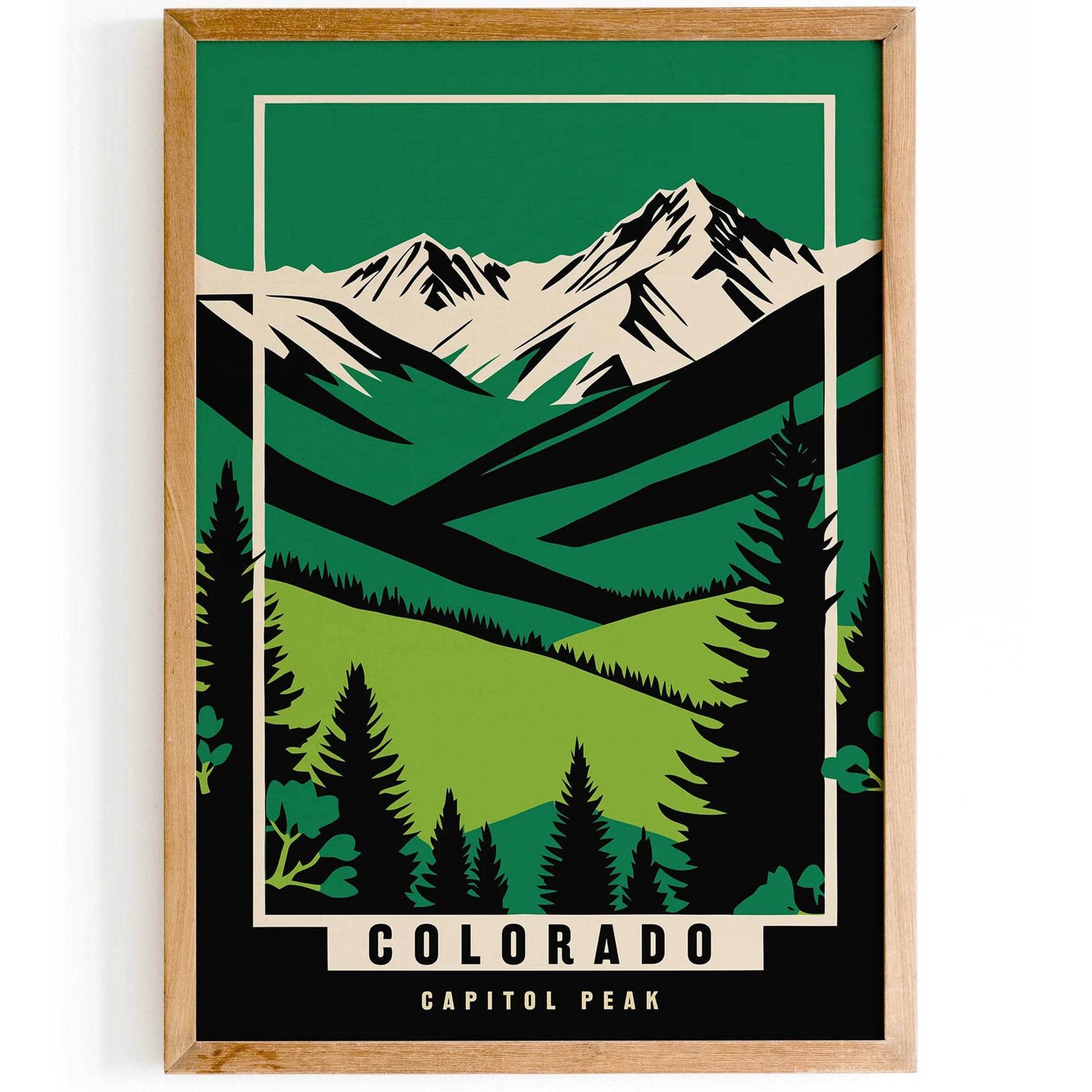 Colorado Capital Peak Green Poster - HypeSheriff