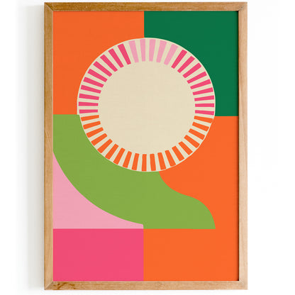 Mid Century Modern Colorful Print 2024