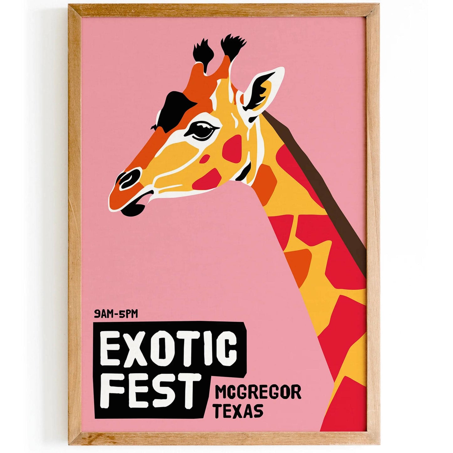 Exotic Fest Texas Safari Pink Poster