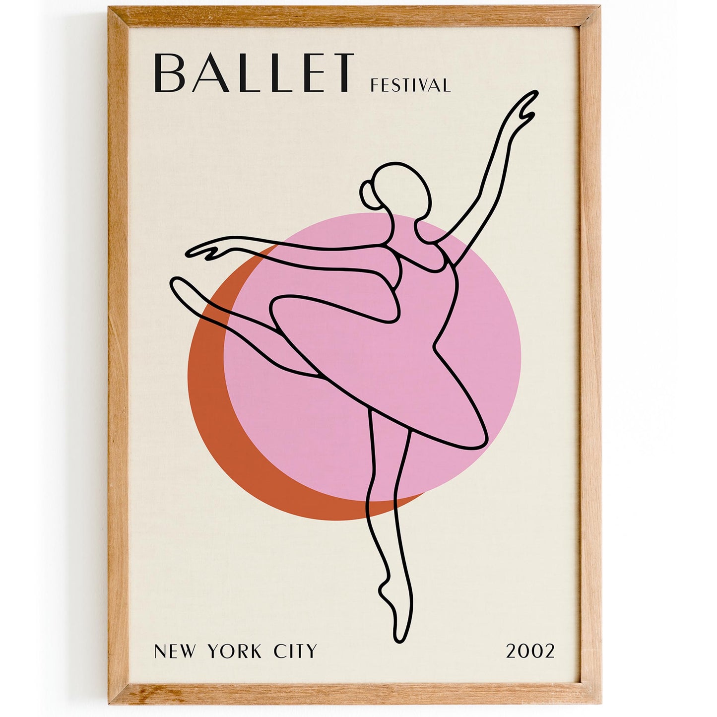 Ballet Festival New York City Poster - Modern Dance Line Art Print