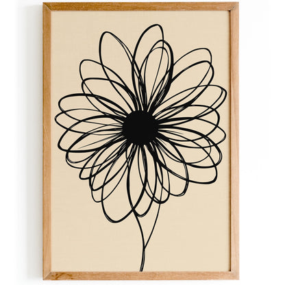 Minimalist Floral Line Art Poster