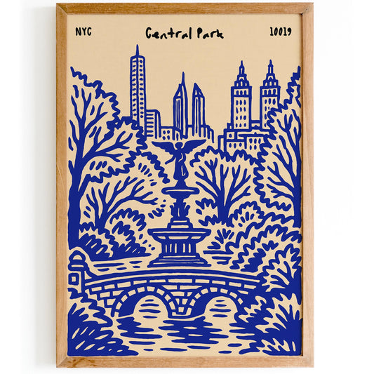 Central Park NYC Poster - New York City Wall Art Print