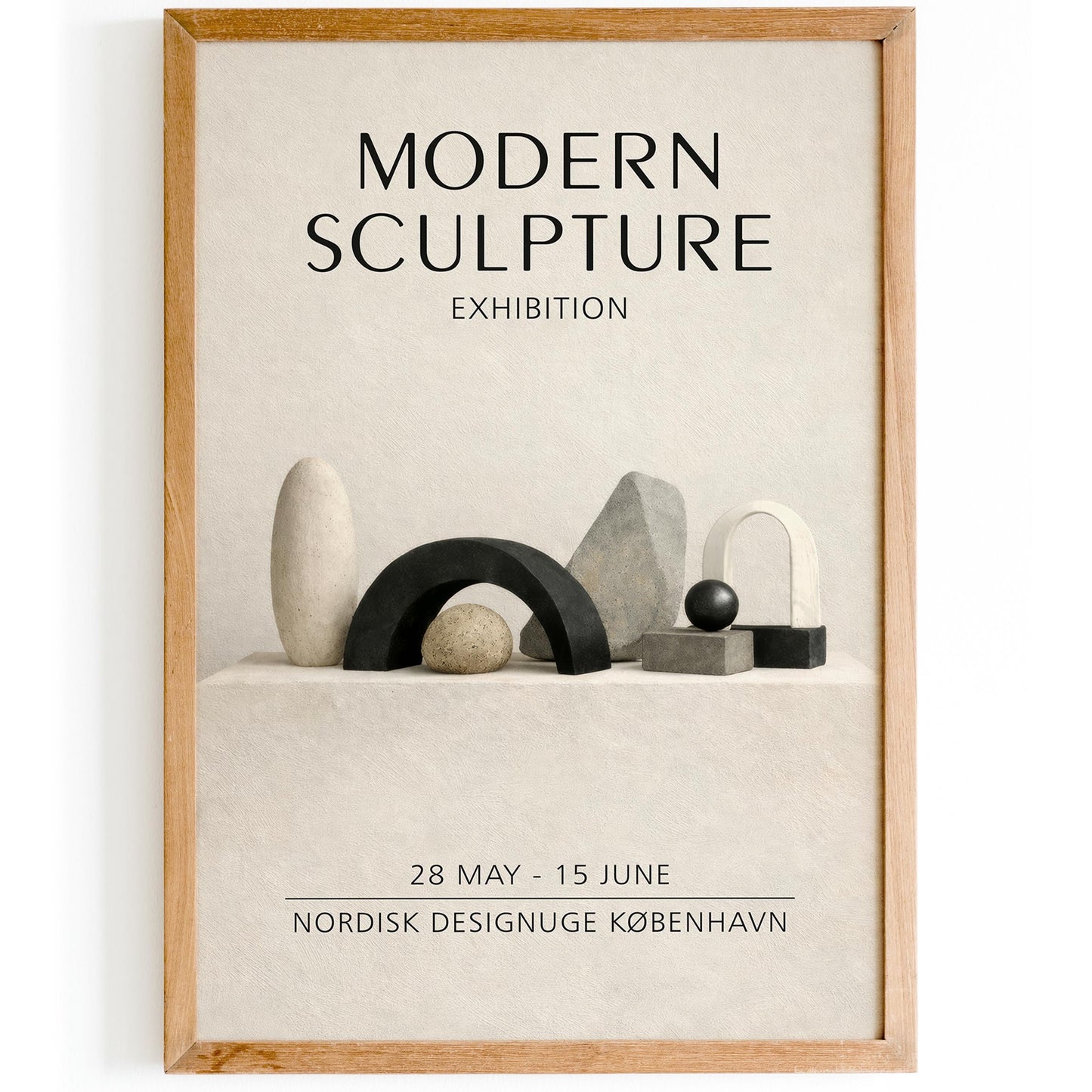 Modern Sculpture Exhibition Copenhagen Poster