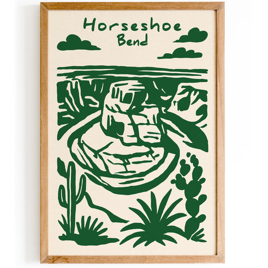Horseshoe Bend Arizona Travel Poster