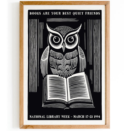 National Library Week Owl Poster