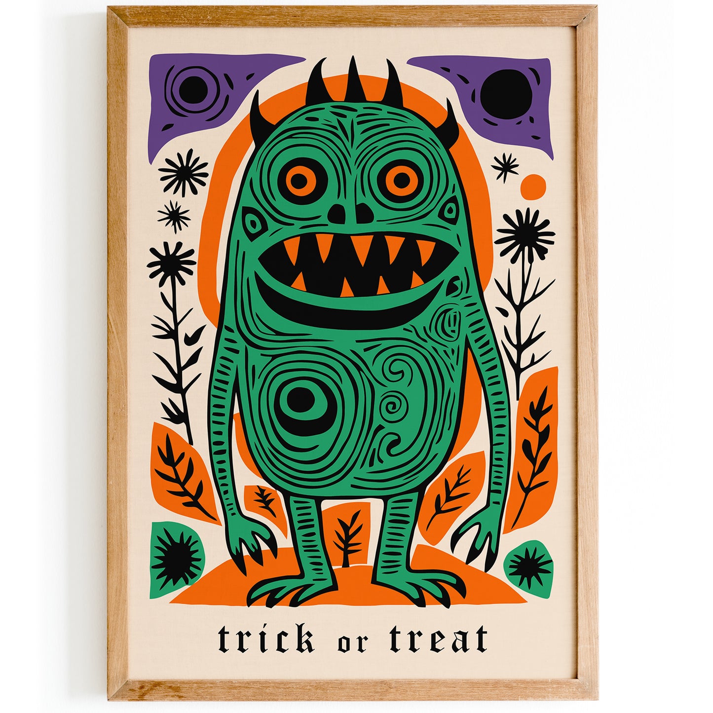 Trick or Treat Halloween Spooky Poster 2024