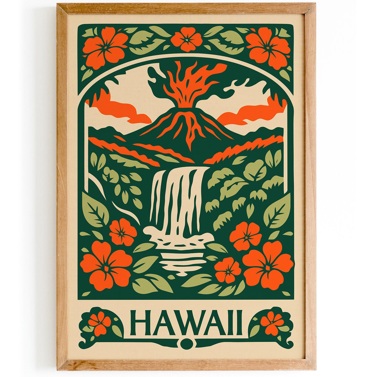 Hawaii Diamond Head Vintage Poster