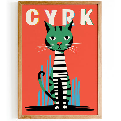 Cyrk Polish Circus Cat Poster