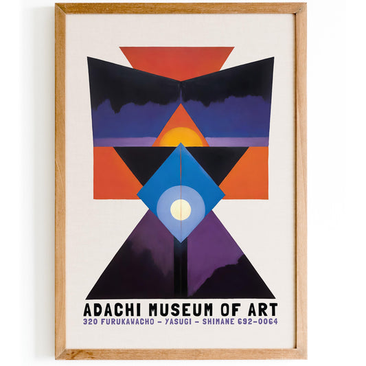 Adachi Geometric Sunset Poster