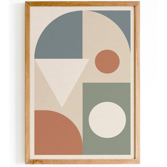 Soft Colors, Bold & Simple Shapes Print