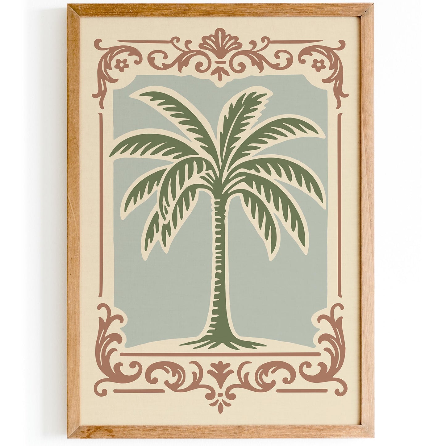 Tropical Palm Poster - Pastel Chateau Aesthetic Print