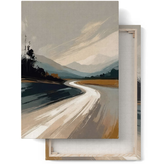Misty Mountain Road Canvas Print