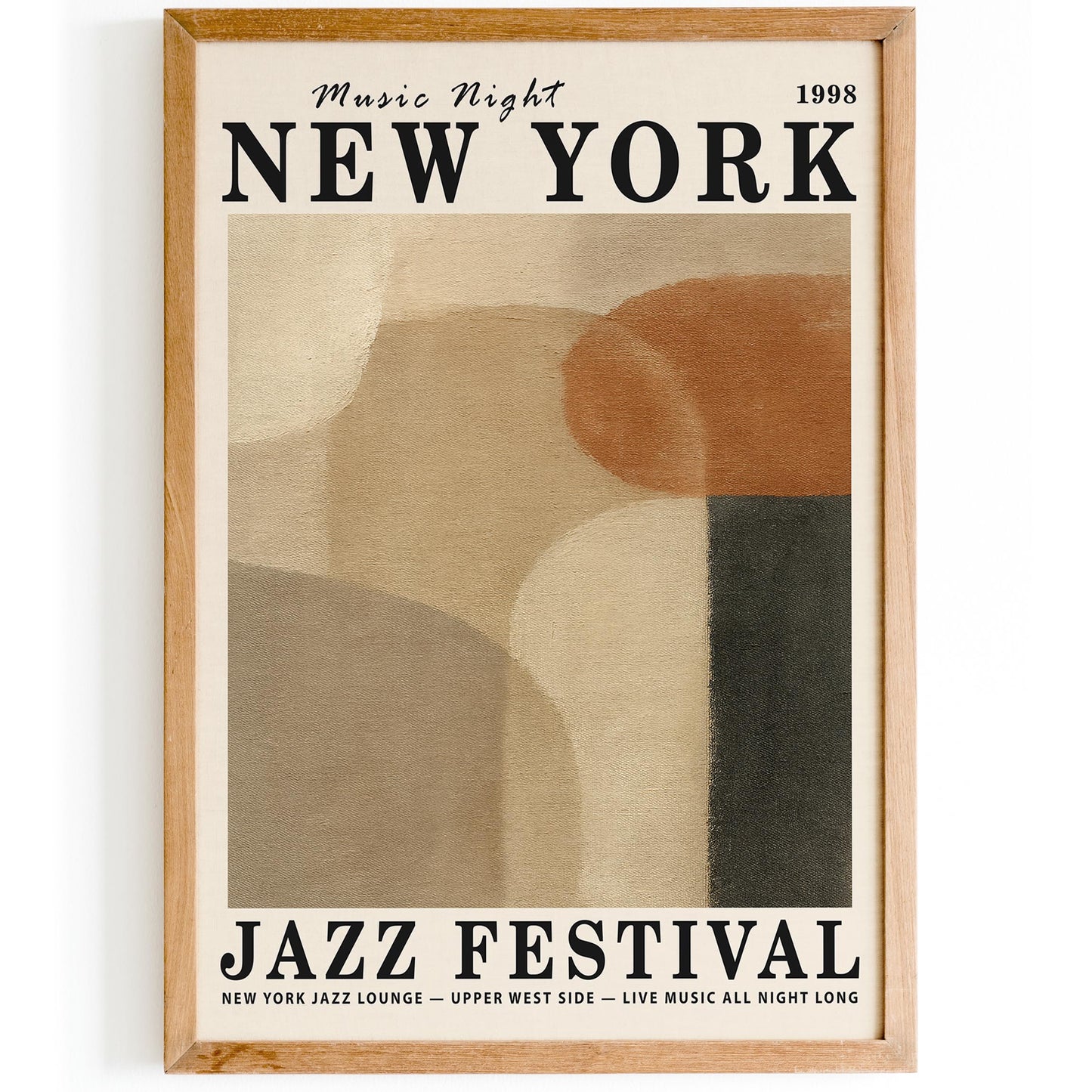 NYC Jazz Festival Abstract Music Poster