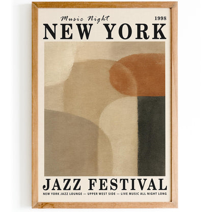 NYC Jazz Festival Abstract Music Poster