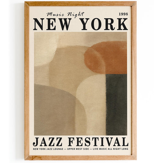 NYC Jazz Festival Abstract Music Poster