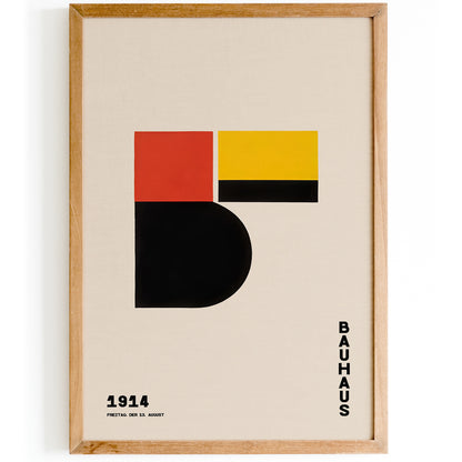 Minimalist Bauhaus 1914 B Poster