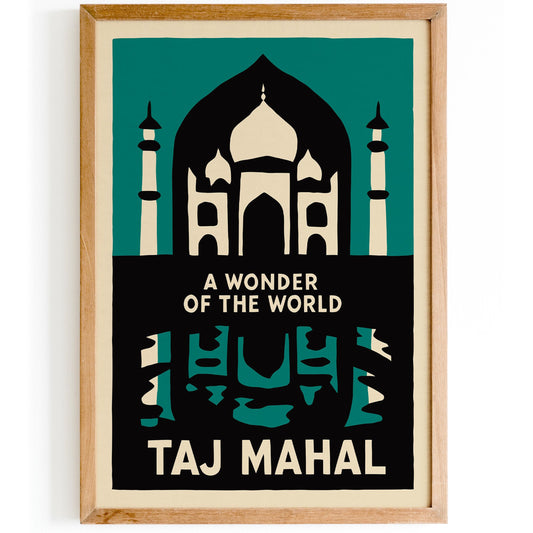Taj Mahal Wonder Poster