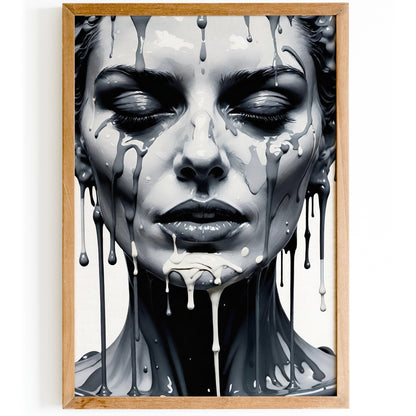 Face Art, Portrait of Woman Art Print