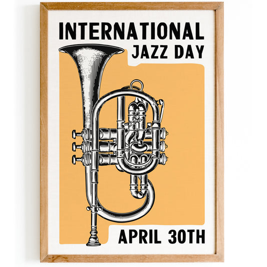 International Jazz Day Retro Poster