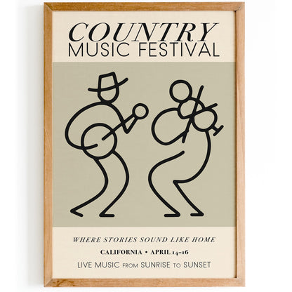 Country Music Festival California Poster