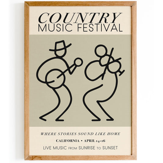 Country Music Festival California Poster