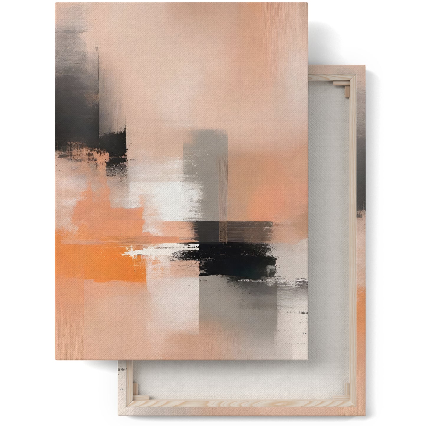 Minimal Peach Fuzz: Contemporary Canvas Art