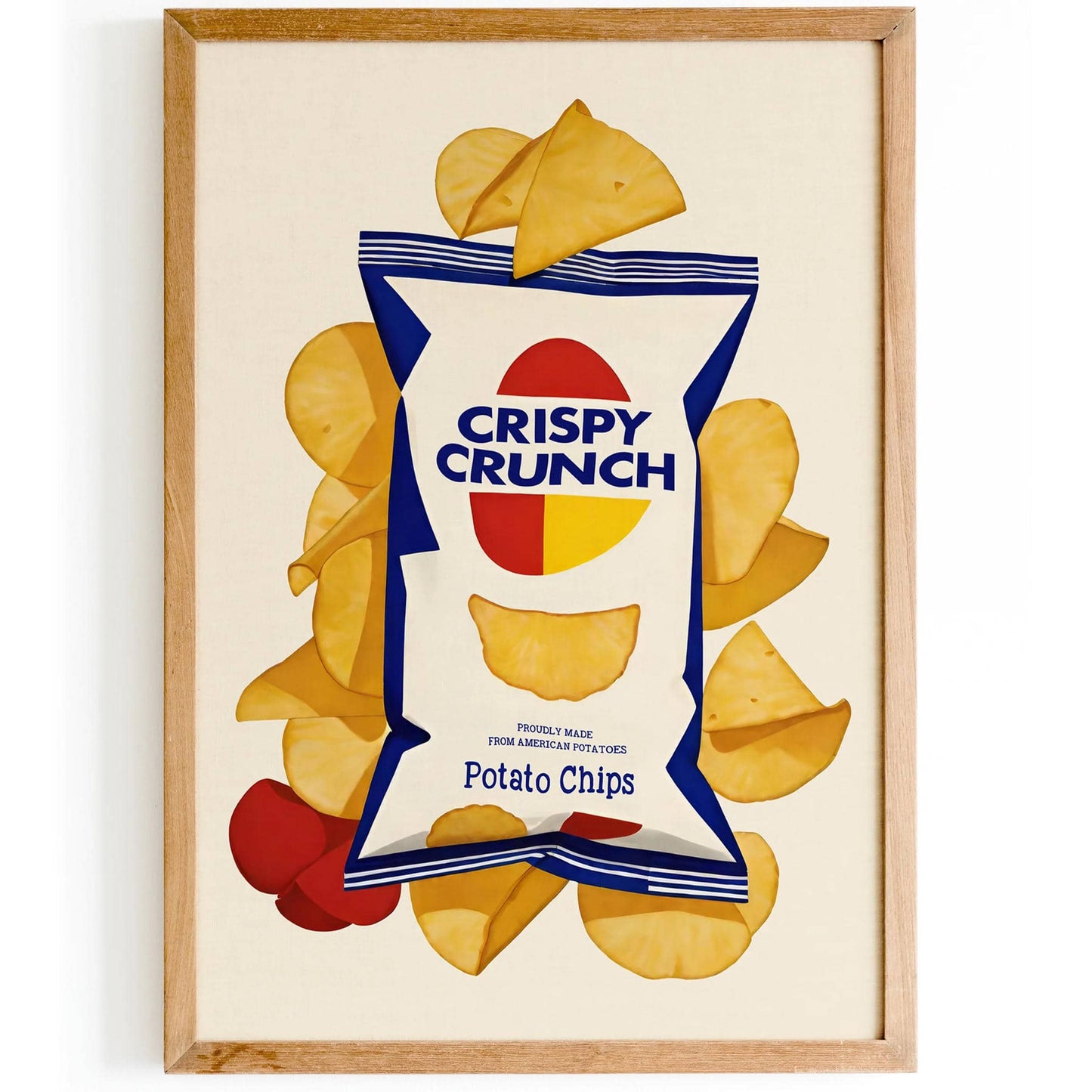 Crispy Crunch Chips Pop Art Poster