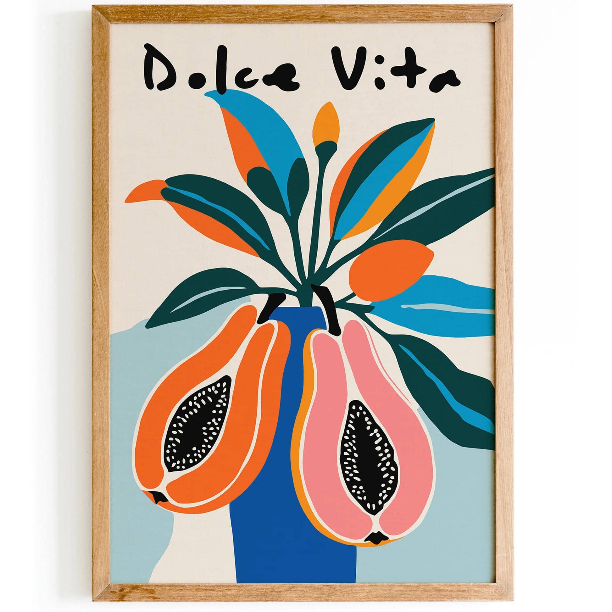Colorful Papayas Dolce Vita Poster - HypeSheriff