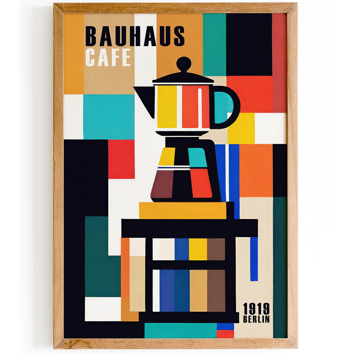 Retro Bauhaus Cafe Berlin Poster