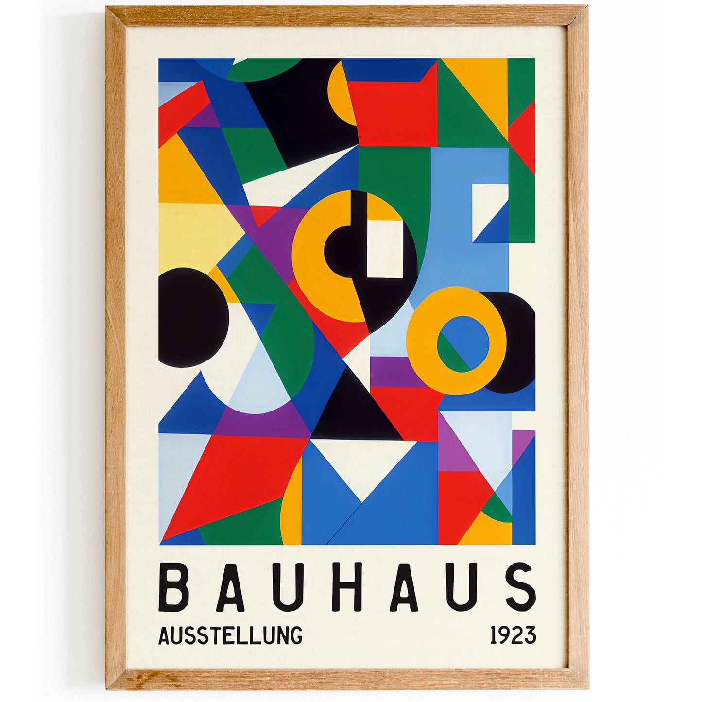 Retro Bauhaus Abstract Shapes Poster