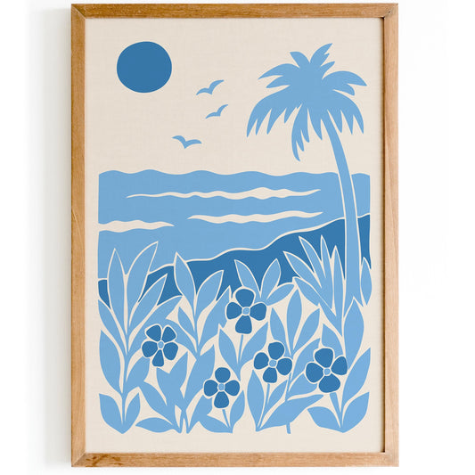 Icy Blue Florida Poster - Tropical Landscape Wall Art