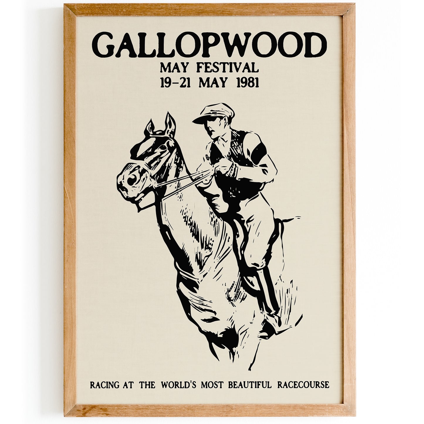 Horse Racing Vintage Poster Goodwood May Festival Giclee