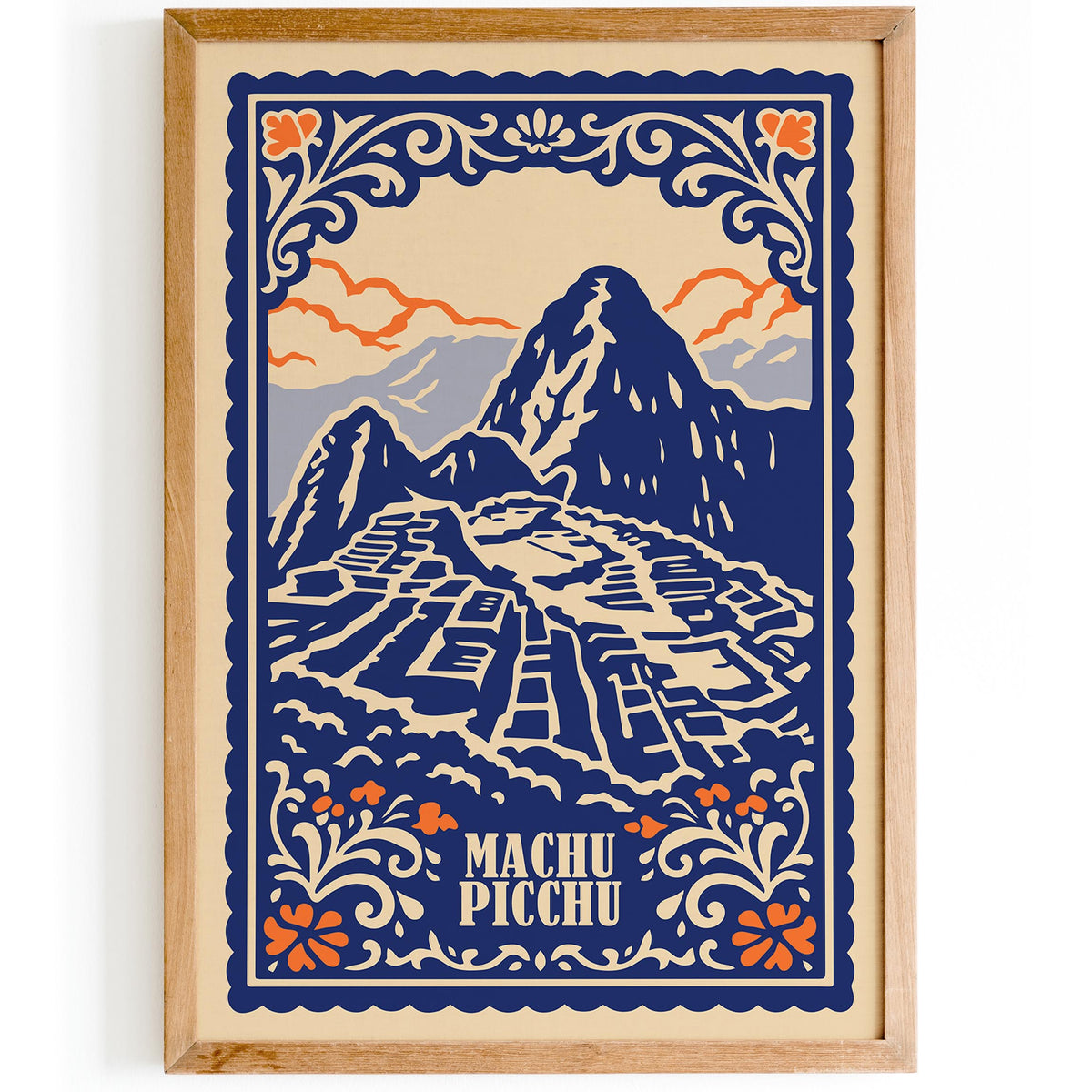 Machu Picchu Peru Travel Poster
