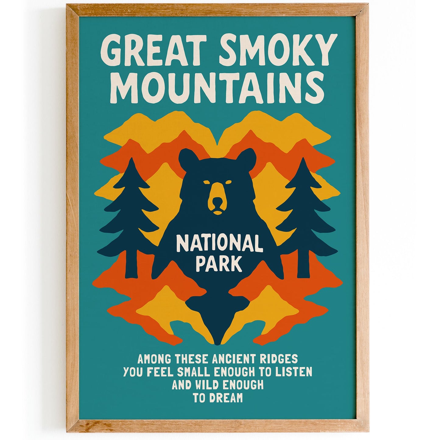 Smoky Mountains Bear Poster