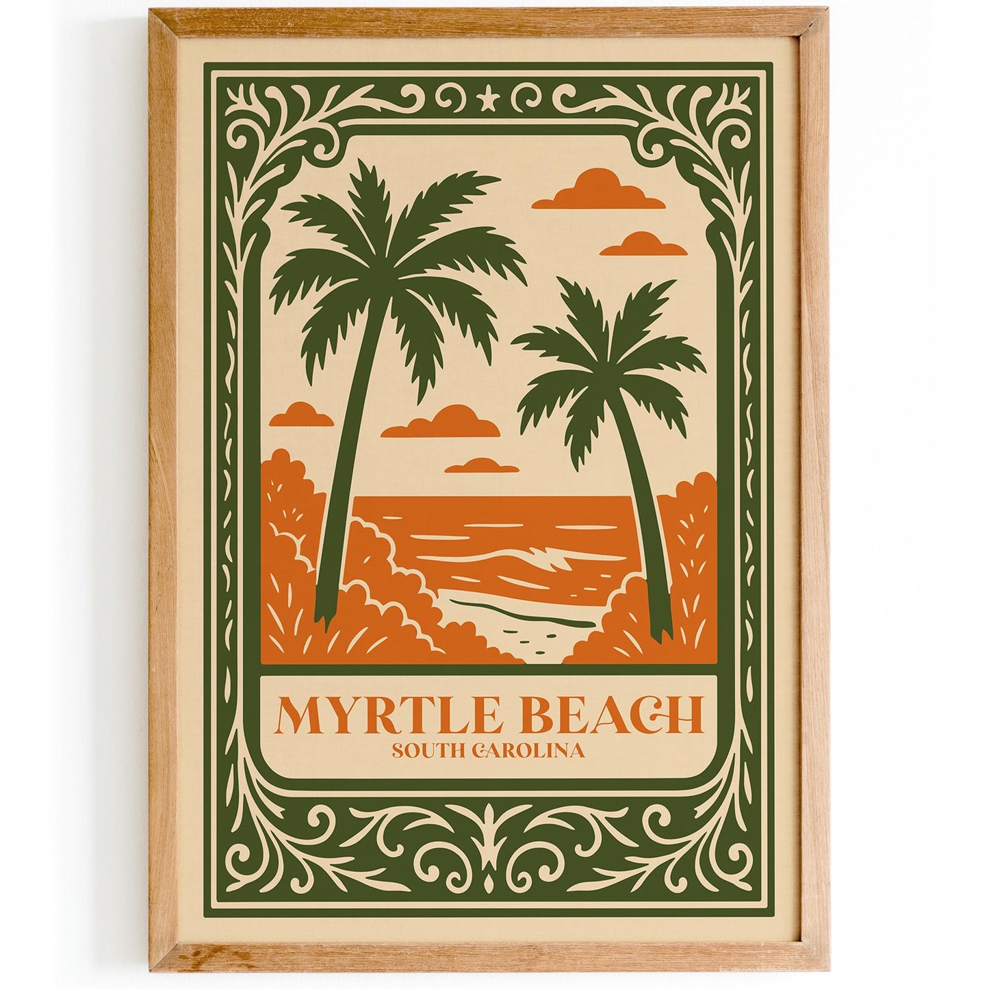 Myrtle Beach Tropical Landscape Poster