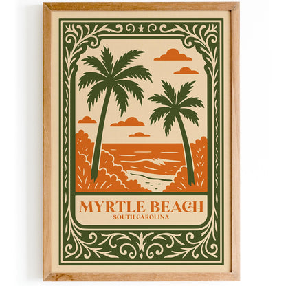 Myrtle Beach Tropical Landscape Poster