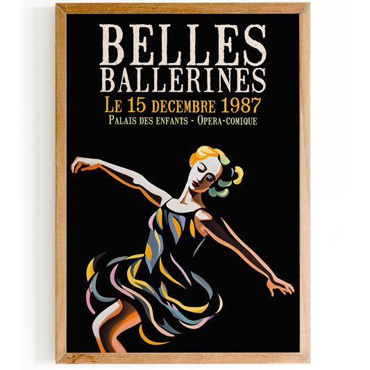 Belles Ballerines 1987 Ballet Advertising Poster