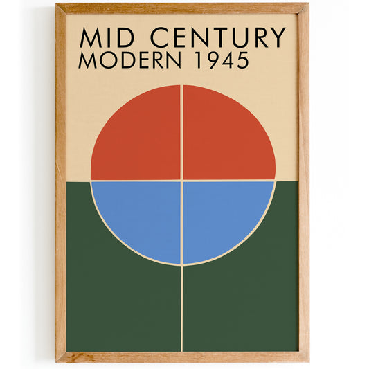 Mid Century Modern 1945 Home Office Poster