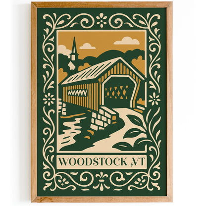Woodstock Vermont Travel Poster