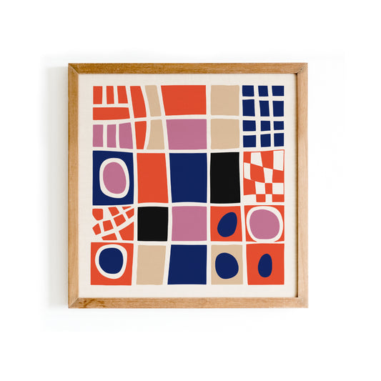 Mid Century Abstract Square Print 2024