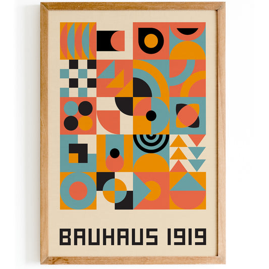 Bauhaus 1919 Geometric Shapes Poster