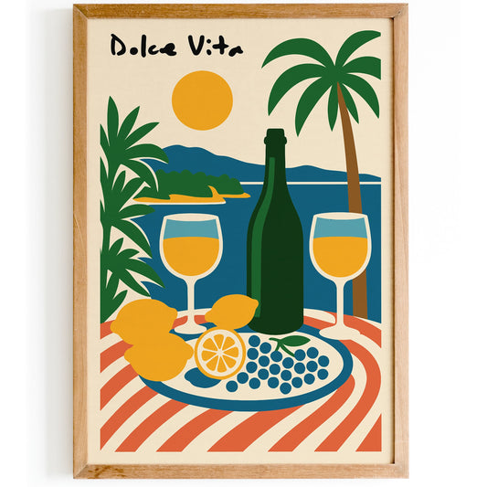 Dolce Vita Poster - Italian Holiday Wall Art Print