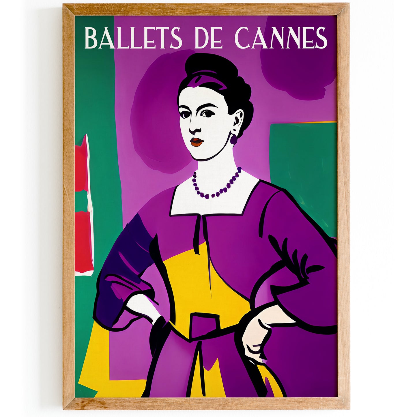 Ballets De Cannes Vintage Ballerina Poster