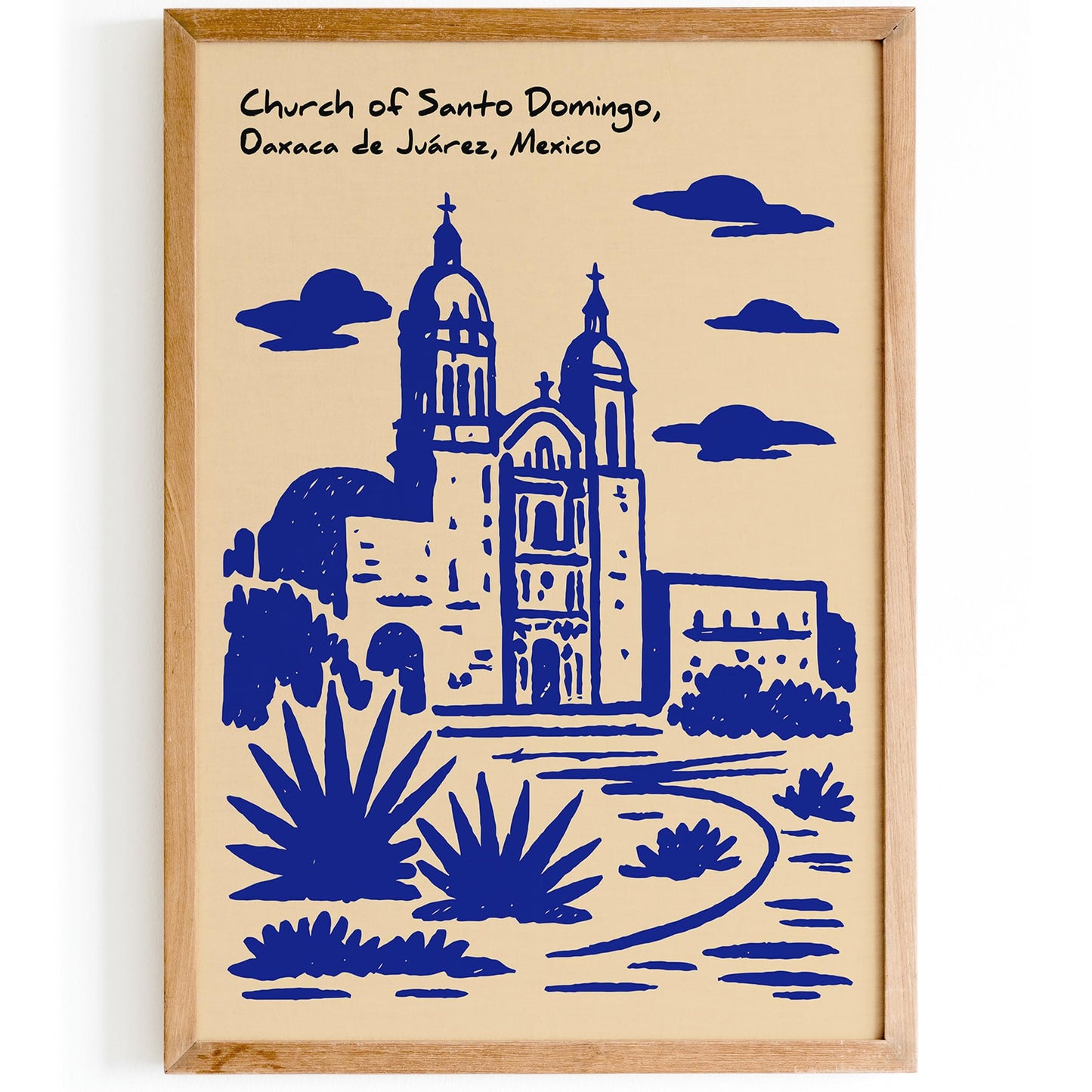 Santo Domingo Church Poster - Oaxaca Mexico Architecture Print