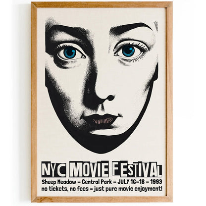 NYC Movie Festival 1993 Central Park Poster